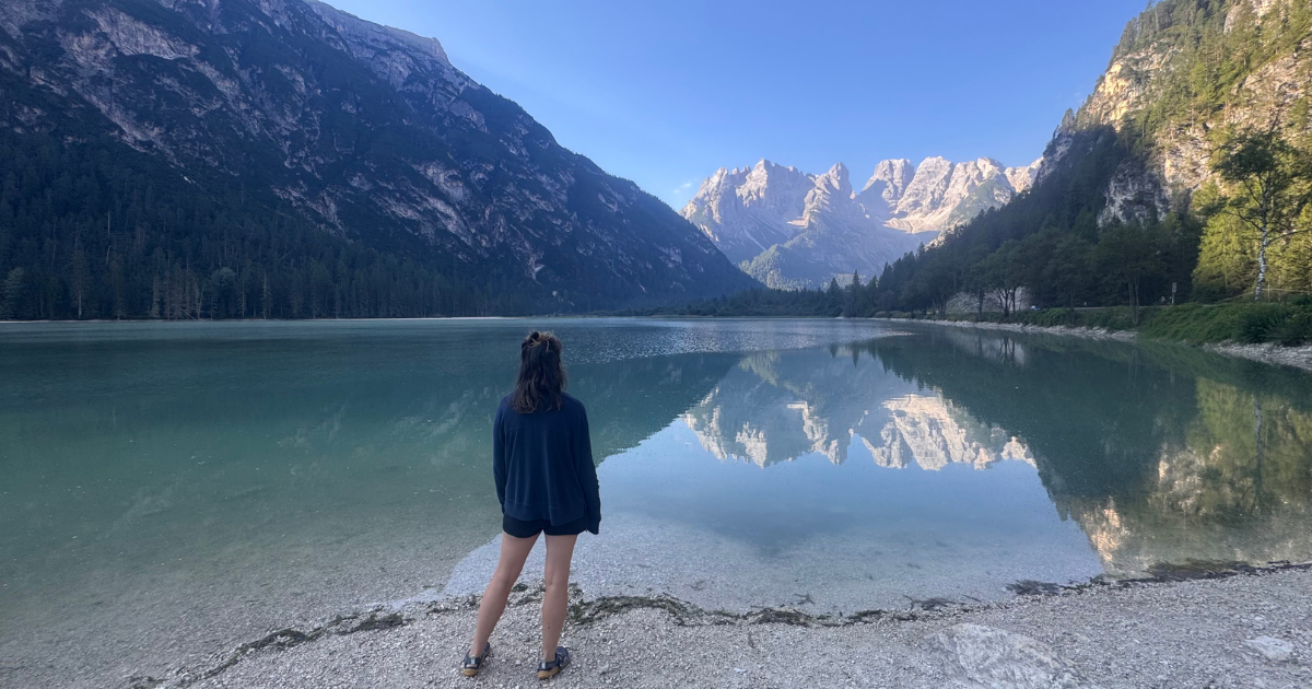 Sally Parkin in the Dolomites